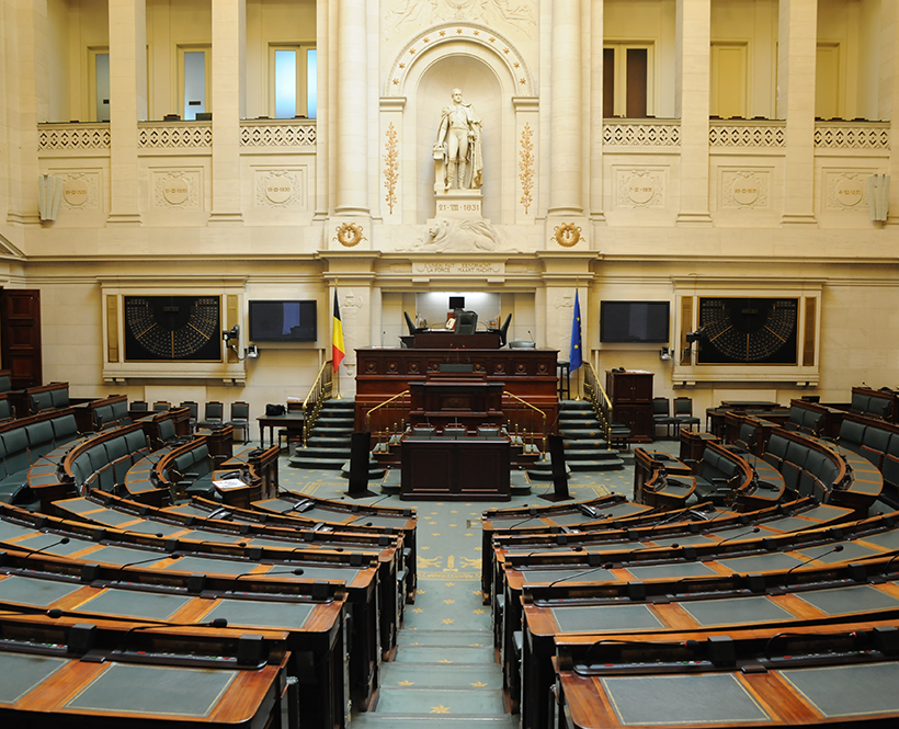 Photo du parlement fédéral belge.