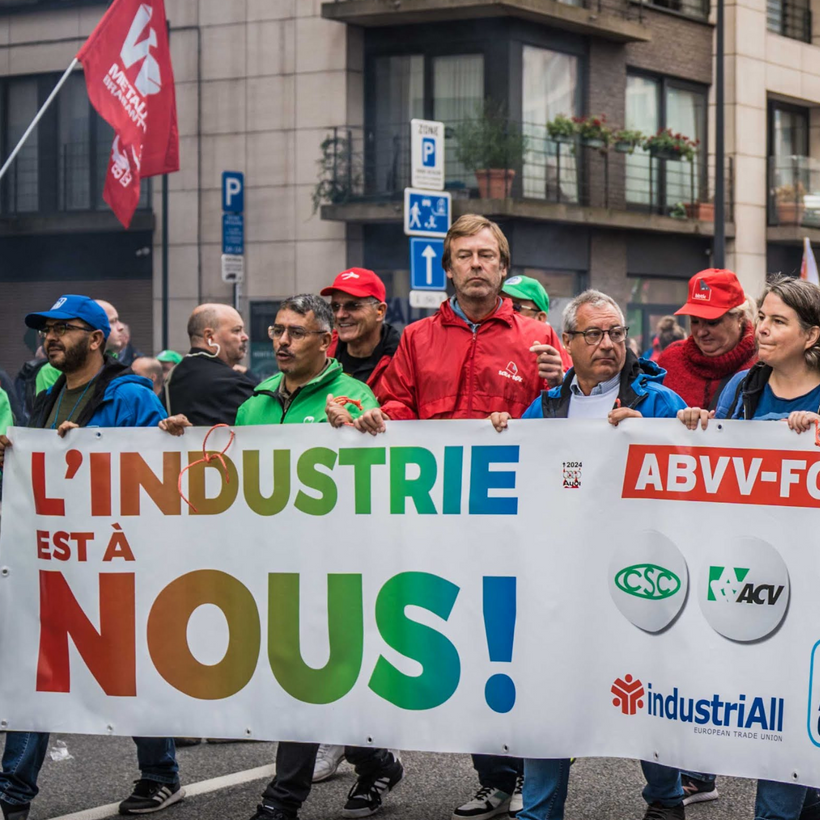 Manifestation des travailleurs d'Audi et de ses sous-traitants à Bruxelles.