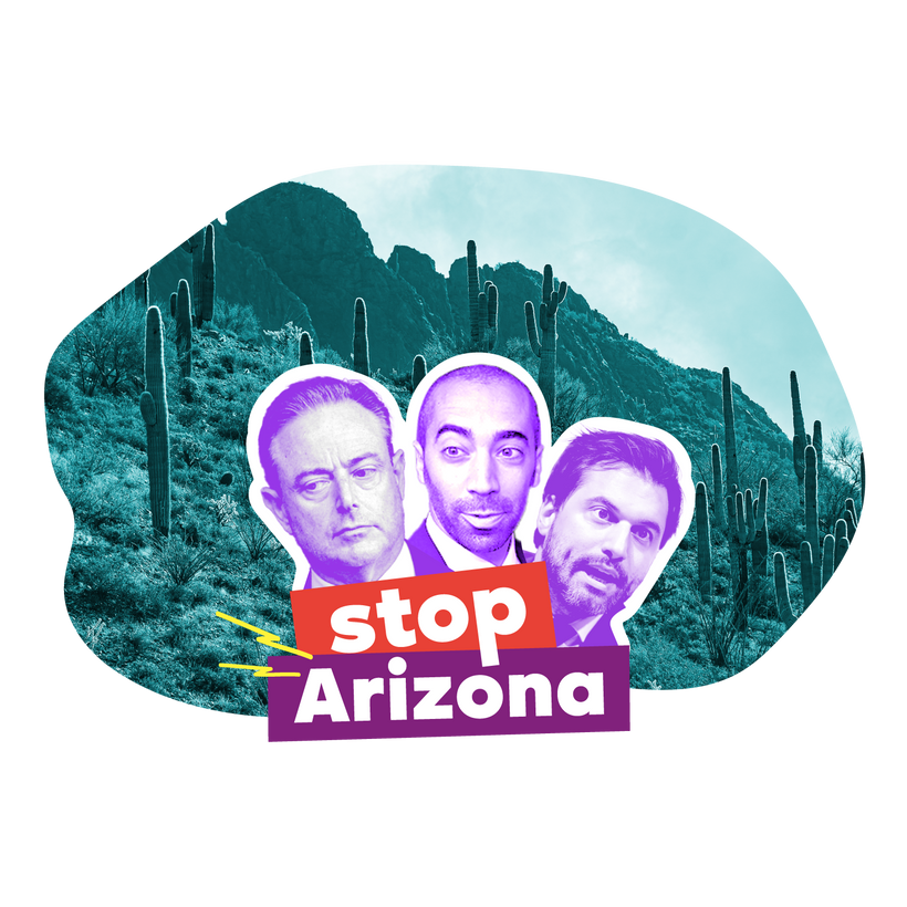 Visual van de campagne "Stop Arizona".
