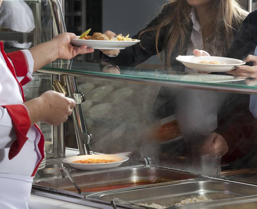 Photo d'une cantine scolaire.