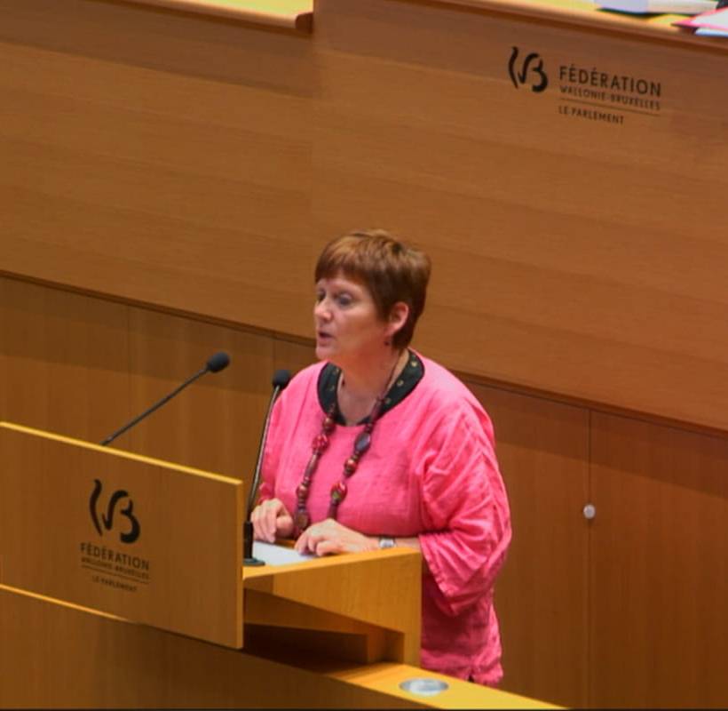 Alice Bernard intervient au parlement de la Communauté française