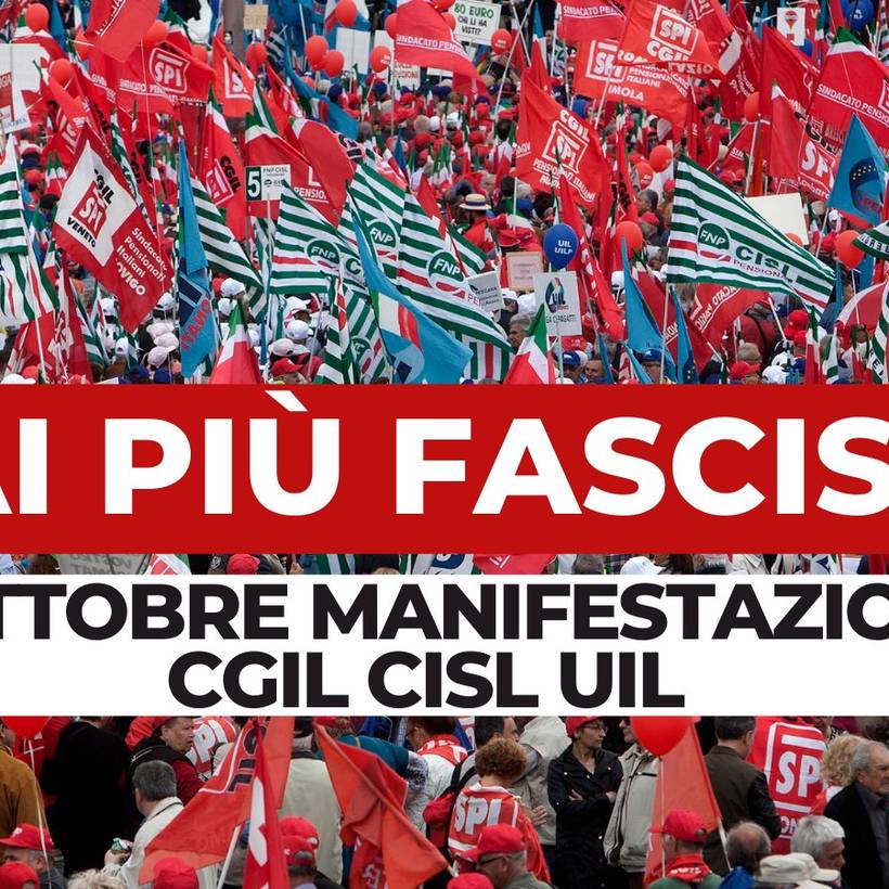 Italië: PVDA neemt deel aan antifascistische vakbondsbetoging