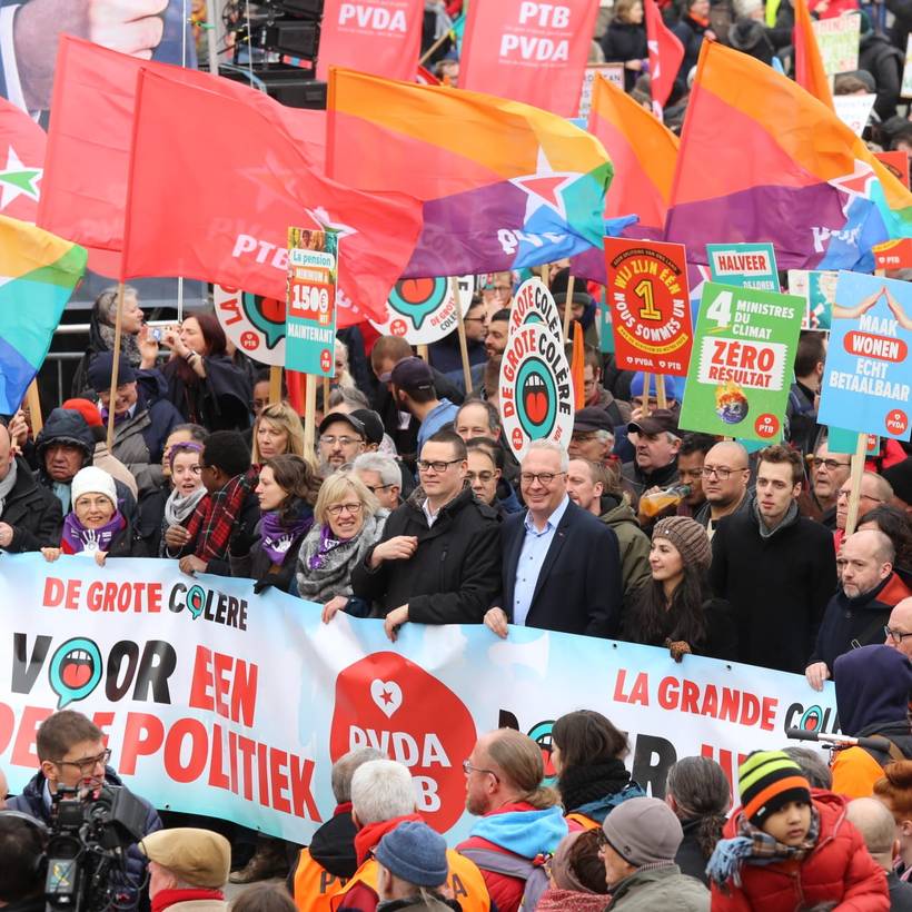 PVDA mobiliseert in Brussel 10.000 mensen voor "De Grote Colère"