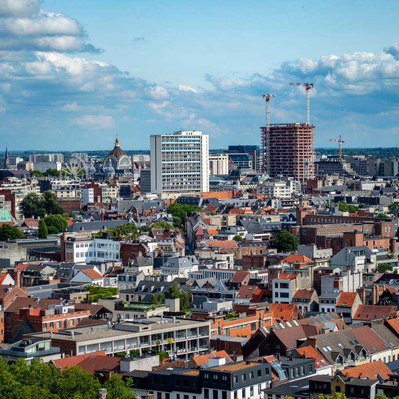 Luchtfoto van een stad.