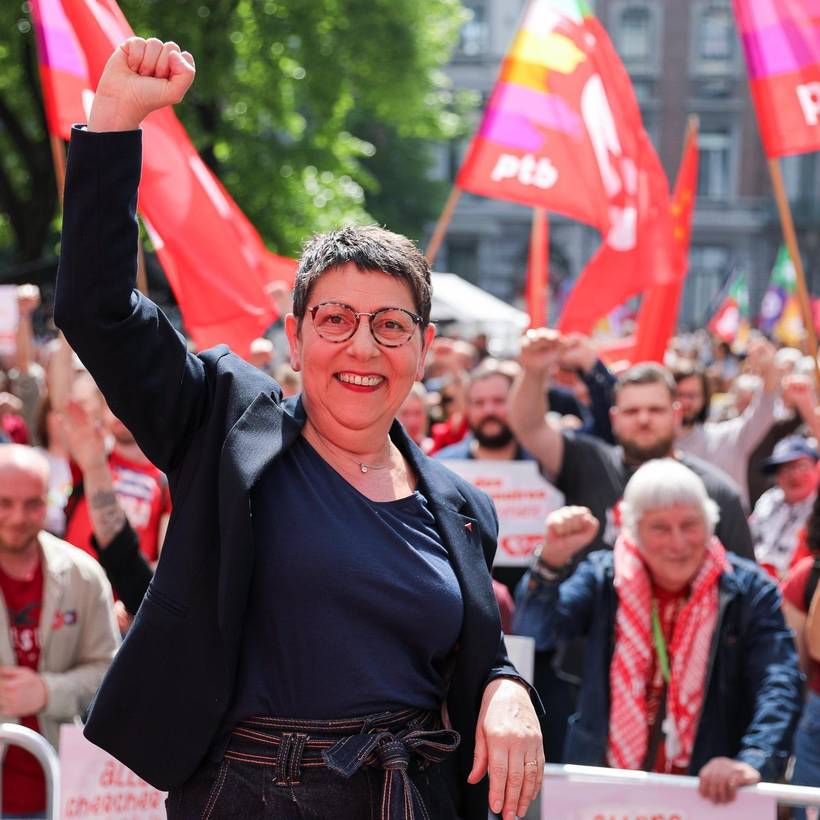 Nadia Moscufo au 1er Mai à Liège.