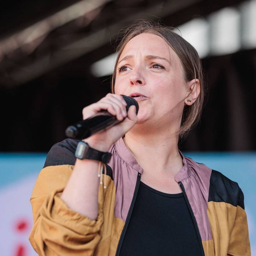 Amandine Pavet en plein discours