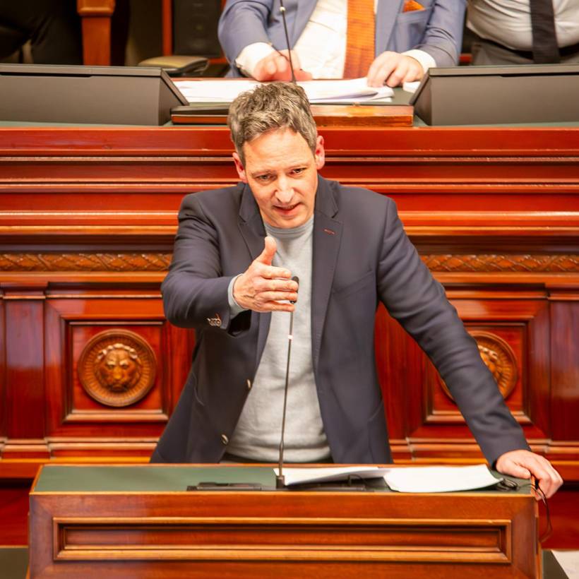 Kim De Witte à la tribune de la Chambre.