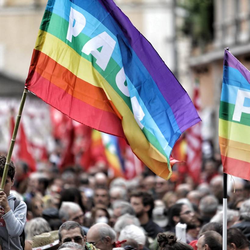 Une manifestation pour la paix.
