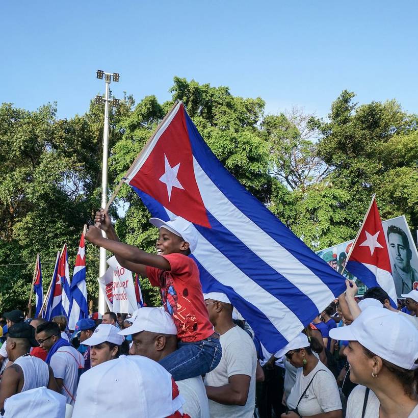 1 mei-optocht in Cuba 