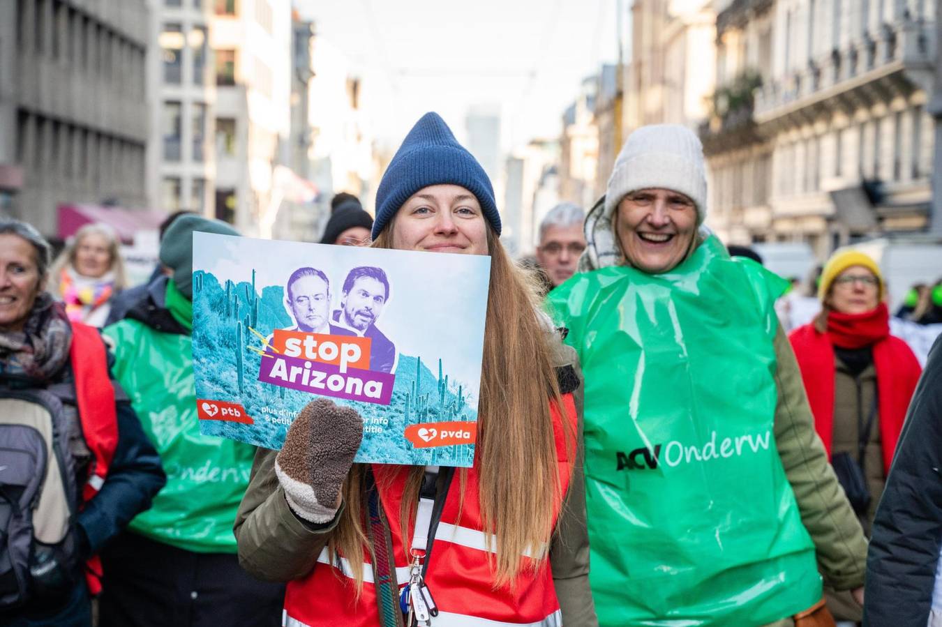 Betoging op 13 januari, Brussel. 