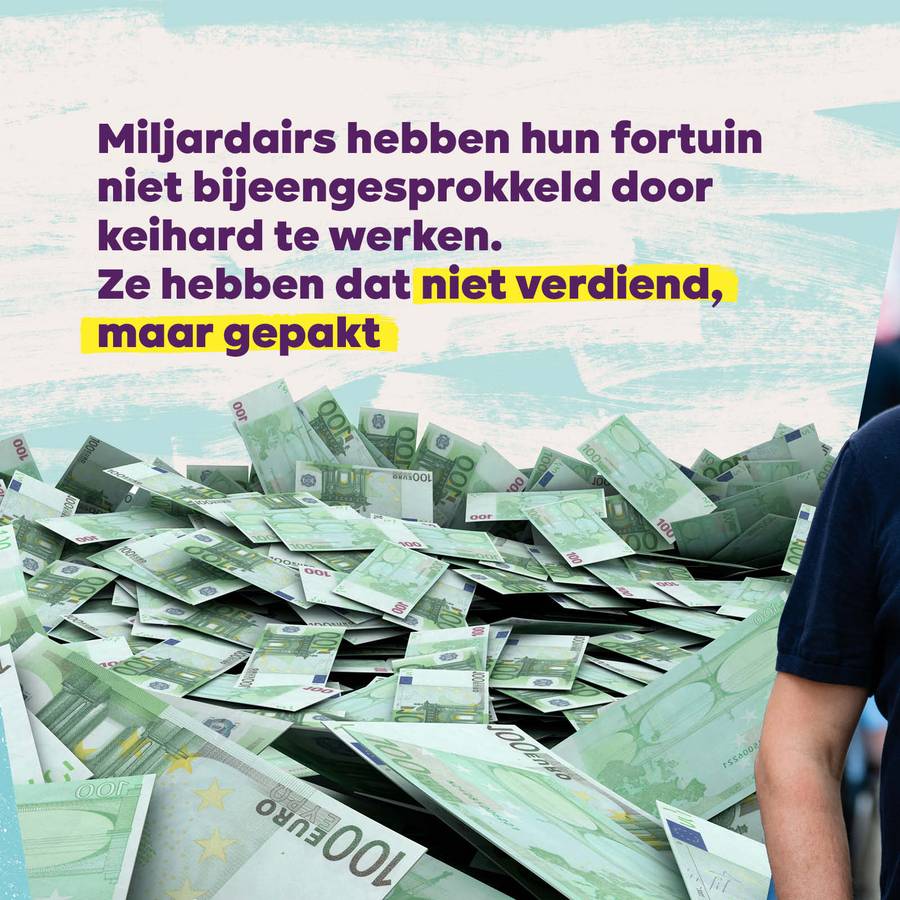 Een zee van 100-eurobiljetten