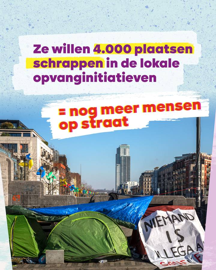 Ze willen 4.000 plaatsen schrappen in de lokale opvanginitiatieven = nog meer mensen op straat