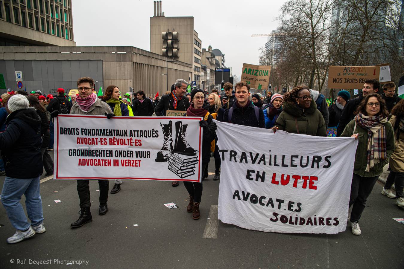 vakbondsbetoging 13 februari: beeld van de menigte