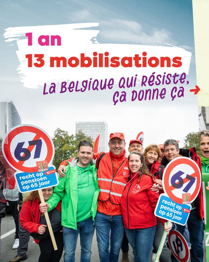 1 an  13 mobilisations La Belgique qui résiste, ça donne ça → 