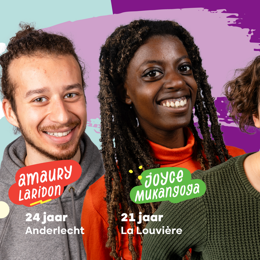 Slide 4 van 8: Amaury Laridon (24 jaar, Anderlecht) en Joyce Mukangoga (21 jaar, La Louvière)