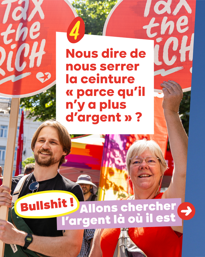 4 Nous dire de nous serrer la ceinture « parce qu’il n’y a plus d’argent » ?  Bullshit ! Allons chercher l’argent là où il est